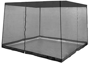 lot 6055 image: Z-Shade Gazebo Screenroom Shade Attachment for 13 x 13 Foot Outdoor Tents, Black