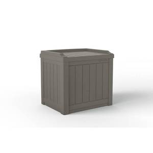 lot 6059 image: Suncast - Small Resin Patio Storage Deck Box and Seat