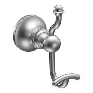 lot 6102 image: Moen Dn4403 Double Hook Robe Hook From The Vale Collection