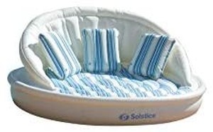 lot 6110 image: Solstice Aqua Sofa with Instaflate System