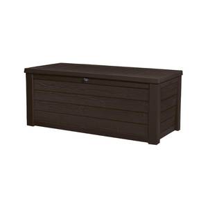 lot 6181 image: Keter Westwood 150 Gallon Resin Outdoor Deck BoxStorage Bench