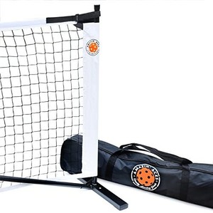 lot 6188 image: Amazin Aces Portable Pickleball Net  Premium Net Set Includes Easy-Snap Metal Frame, Tension Strap Net, & Carry Bag for Easy Carry  Regulation Size Pickle Ball Net