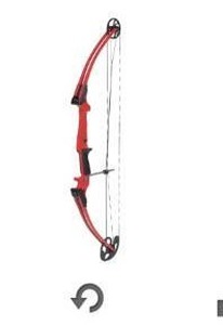 lot 6191 image: Genesis Compound Bow Package - Red - Right Hand