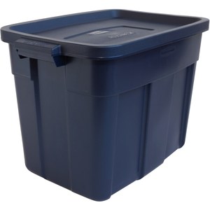 lot 6214 image: Rubbermaid Roughneck Rugged Stackable Storage Tote Container