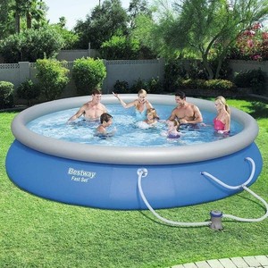 lot 6242 image: Bestway Fast Set Swimming Pool Set with 530 GPH Filter Pump,
