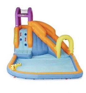 lot 6252 image: Magic Time Mega Tornado Twist Inflatable Kids Water Park with Slide