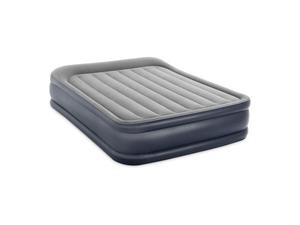 lot 6266 image: Intex Dura Beam Deluxe Pillow Raised Airbed Mattress with Built In Pump, Queen