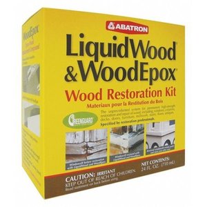 lot 6310 image: Abatron 24 Oz LiquidWood WoodEpox Epoxy Resin Glue Compound Wood Restoration Kit