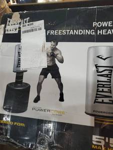 lot 6318 image: Everlast Powercore Freestanding Indoor Rounded Heavy Duty Fitness Training Bag