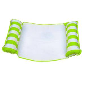 lot 6321 image: Aqua Monterey Water Inflatable 4-in-1 Pool Hammock Floating Lounger, Lime Green