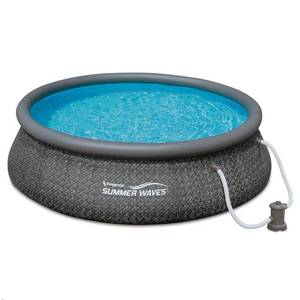 lot 6333 image: Summer Waves - 12ft x 36in Inflatable Round Pool Pump IS MISSING