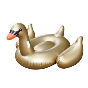 lot 6337 image: Swimline Vinyl Inflatable Giant Rideable Pool Float, Gold