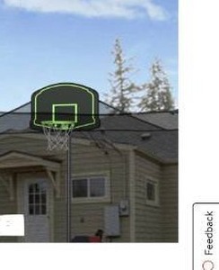 lot 6343 image: Trampoline Basketball Hoop