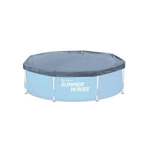 lot 6371 image: Summer Waves 10 Foot Active Frame Above Ground Pool Cover, Grey (Cover Only)