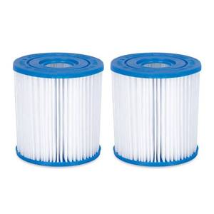 lot 6372 image: Summer Waves 4.25 in. Replacement Type I Pool and Spa Filter Cartridge (2-Pack)