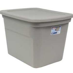 lot 6392 image: Sterilite 18286504 18 gal Hazel Wood Tote Box - 1 tote