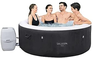 lot 6396 image: Bestway SaluSpa Miami Inflatable Hot Tub, 4-Person AirJet Spa