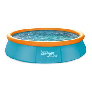 lot 6410 image: Summer Waves - Inflatable Quick Set Pool with 3D Graphics - Blue