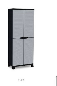 lot 6422 image: RAM Quality Products PRESTIGE UTILITY 3 Shelf Lockable Storage Cabinet, Black