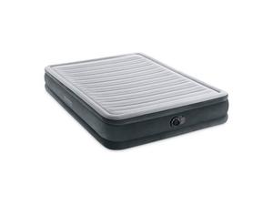 lot 6435 image: Intex Comfort Deluxe Dura-Beam Plush Air Mattress Bed with Built-In Pump, Queen