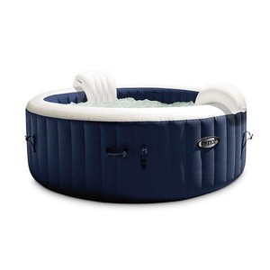 lot 6475 image: Intex - PureSpa Plus 4 Person Portable Inflatable Hot Tub Bubble Jet Spa