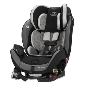 lot 6485 image: Evenflo EveryStage DLX All-in-One Convertible Car Seat, Solid Print Black
