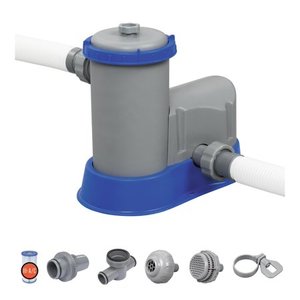 lot 6496 image: Bestway 58390E Flowclear 1500 GPH Filter Pump for Above Ground Swimming Pool