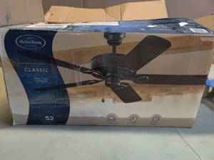 lot 55273 image: Harbor Breeze Classic Black Finish Ceiling Fan
