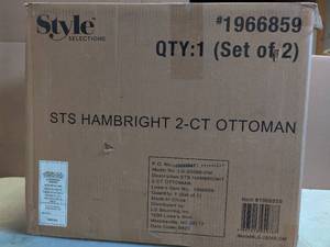 lot 55276 image: Style Selections Hambright 2pc ottoman set