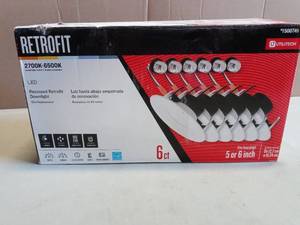 lot 55294 image:  Utilitech Retrofit LED Downlight 5 CT Fits 5 Or 6 1500749 2700K-6500K NEW