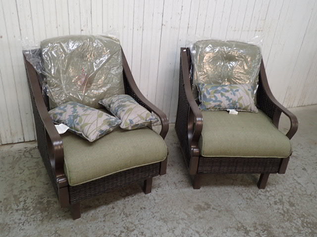 lot 6566 image: Lot of Two La Z boy Outdoor Rocking Chairs