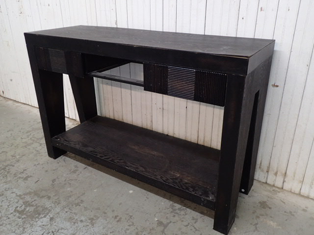 lot 6569 image: Wooden Buffet Table with Two Drawers