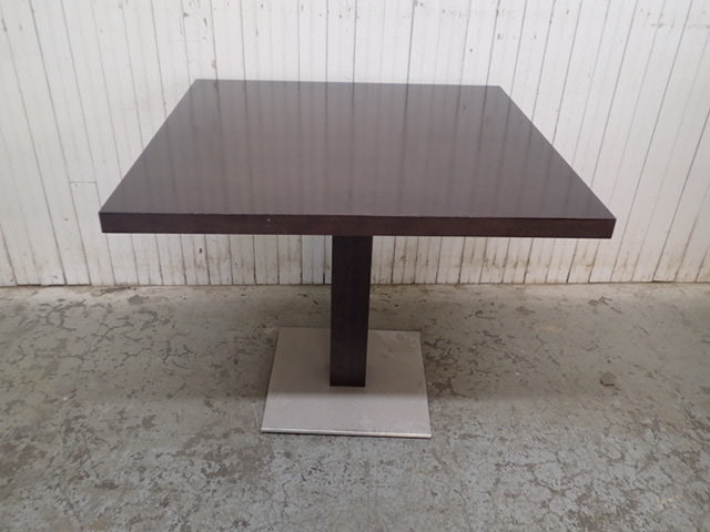 lot 8164 image: Andreu World Solid Dark Wood Dining Height Table
