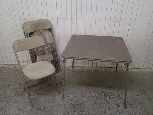 lot 8224 image: Folding Table and (5) Folding Chairs
