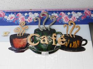 lot 7140 image: Metal Cafe Sign
