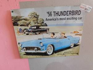 lot 7158 image: Metal Ford Thunderbird Decor