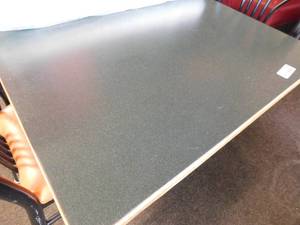 lot 7190 image: Dining Height Table wMetal Bases