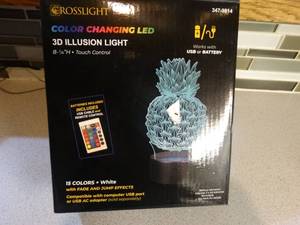 lot 1280 image: 3-d pineapple light in box