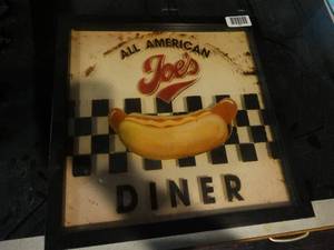 lot 1287 image: Joes diner wall art