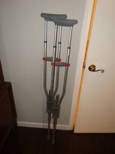 lot 1297 image: Pair of crutches