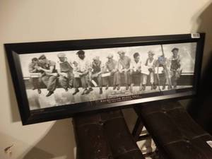 lot 1317 image: Framed picture of Rockefeller Plaza 1932