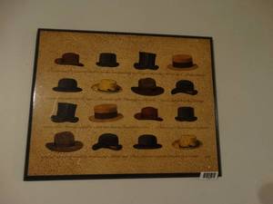lot 1323 image: Old hats wall decor