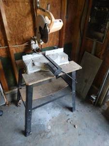 lot 1358 image: Chicago electric miter saw with stand
