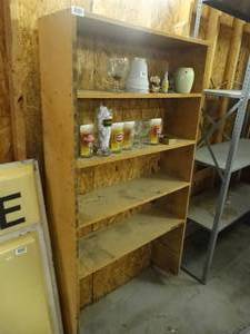 lot 1378 image: Wood shelving unit