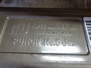 lot 1387 image: Roper Whitney Punch No. 5 Jr in case