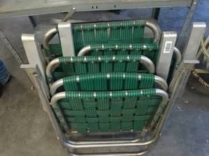 lot 1408 image: Set of 3 vintage lawn chairs