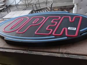 lot 1451 image: Lighted OPEN sign