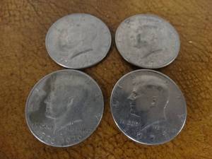 lot 1007 image: 4 Kennedy halves
