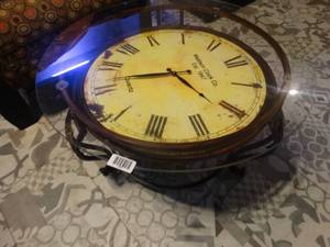 lot 1476 image: Awesome new clock coffee table