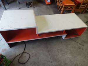 lot 1509 image: Retro wood media stand- Very Cool